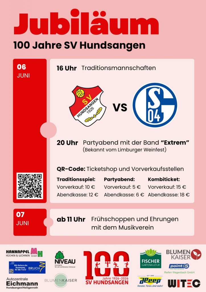 100-Jahre-Jubiläum Flyer